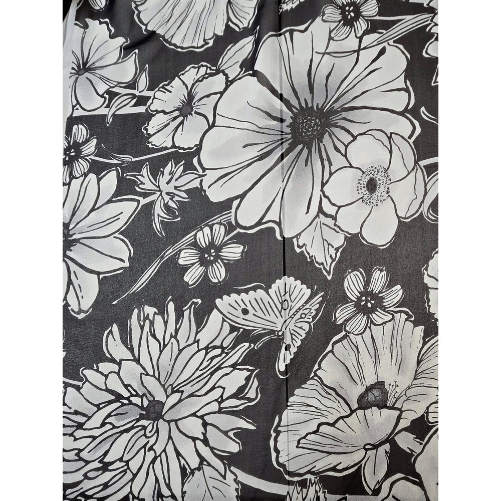 Women's Brighton 100% Silk Scarf 66x22 Floral Butterfly Dark Romantic Whimsygoth